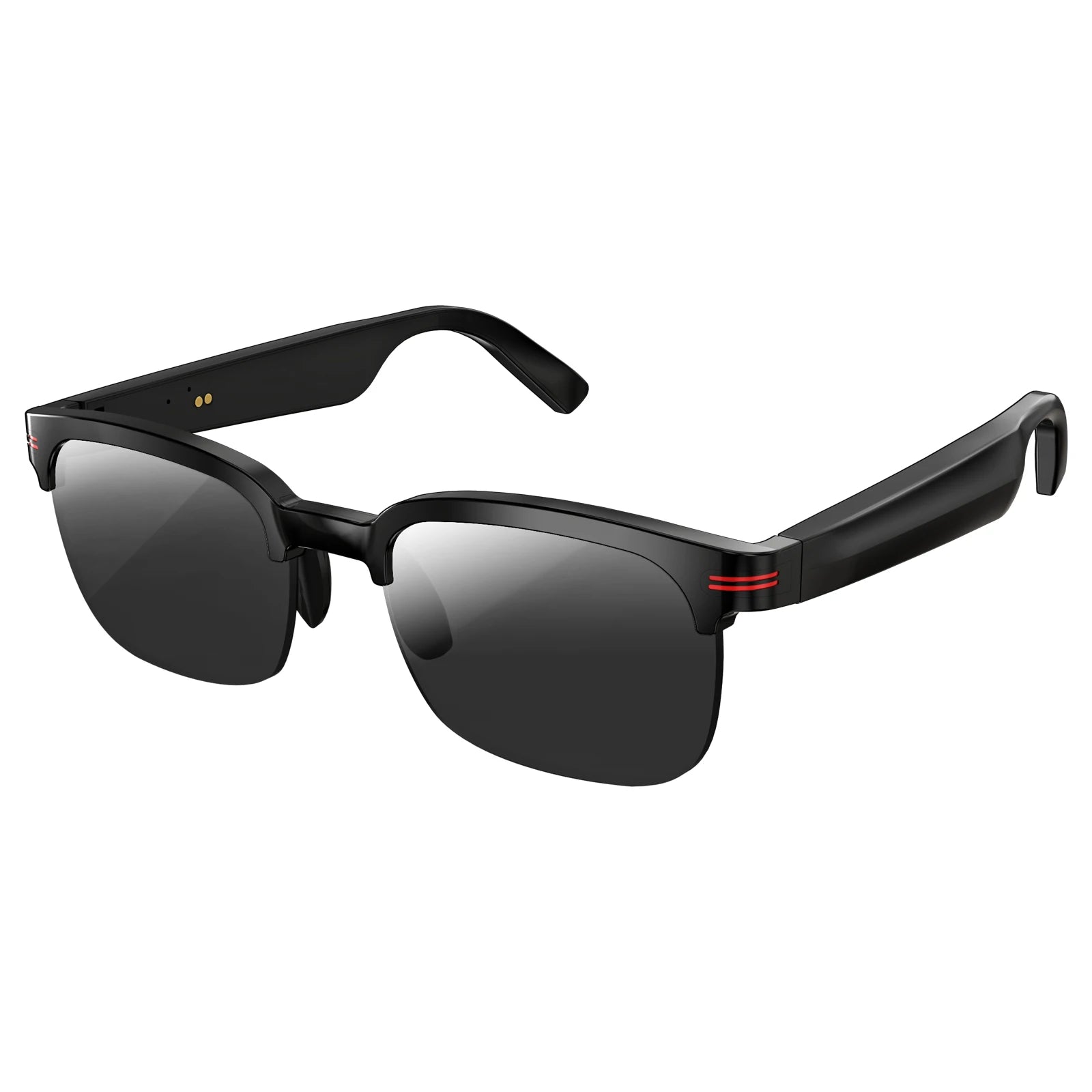 New GS200 Smart Glasses Wireless Call Music Playback Half Frame Sunglasses with Blue Light UV Protection IP67 Waterproof